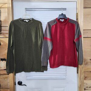 Perry Ellis shirt /Old Navy sweater mans    size L